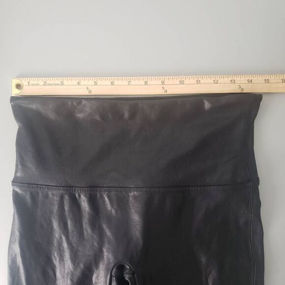 Spanx Black Faux Leather Leggings Size XL - Picture 3 of 12